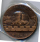 上海造幣廠造中國長城紀念大銅章一枚（塑封、60MM）