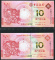 2012年中國銀行、澳門大西洋銀行拾圓龍鈔各一枚（末三位相同、豹子號222）