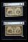 偽滿洲國中央銀行百圓二枚（中乾評級 45、40）