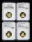 1990年-1994年世界文化名人第（1）組-第（4）組-黃帝、炎帝、大禹、周文王1/3盎司精製金幣各一枚，共四枚（NGC PF69）