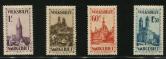 德国1932年萨尔附捐票城堡与教堂新四枚