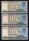 第四套/第四版人民幣1990年版100元三枚