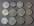 日本10.1克银币五枚（含银量：80%）、4.95克银币七枚（含银量：72%），共12枚