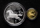 2014年甲午馬年生肖精製金銀幣二枚一套（含1/10盎司金、1盎司銀）