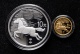 2014年甲午馬年生肖精製金銀幣二枚一套（含1/10盎司金、1盎司銀）