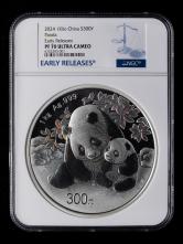 2024年熊猫1公斤精制银币
