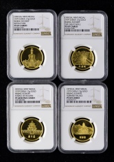 1979年北京风景名胜1/2盎司金章四枚一套