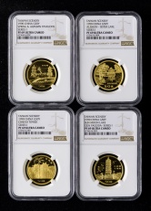 1990年台湾风光第（1）组1/2盎司精制金币四枚一套