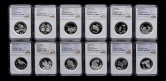1988年-1999年生肖1盎司精制银币各一枚，共12枚