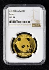 2018年熊猫30克普制金币