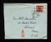 1949年陽江寄美國封、貼民印花稅票加蓋改作基數票1角帶邊、銷6月27日江陽戳