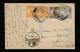 1920年濟南寄美國郵資片、加貼民帆船1分雙連一件、帆船半分一枚、銷1月22日濟南戳、1月24日上海中轉戳