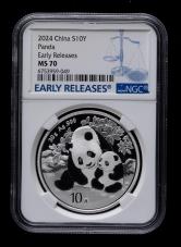 2024年熊猫30克普制银币
