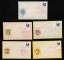 貼T58雞年廣州郵展紀念封五件（部分票帶邊、個別帶數字、直角邊）