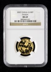 2007年熊猫1/4盎司普制金币