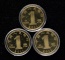 2011年癸卯兔年生肖賀歲精製流通紀念幣三枚