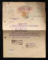 1933年贴民帆船加盖限四川贴用四枚单据等重庆寄一件