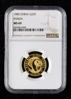 1983年熊猫1/4盎司普制金币