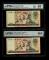 第四套/第四版人民幣1990年版50元二枚