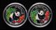 1997年熊貓1/2盎司精製彩銀幣二枚