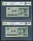 第四套/第四版人民幣1990年版2元連號二枚