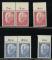 1964年聯邦德國總統呂貝克人物郵票帶數字新三套（部分雙連）