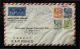 1947年上海航空寄美國中美線開航紀念封、貼民郵政儲金圖一套、民國票四枚、銷上海紀念戳、美國落戳