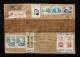 1984年北京航空掛號寄德國殘封、貼T票、普票九枚（個別雙連）、銷9月14日北京戳