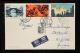 1967年廣州航空寄德國明信片、貼紀特票、普票四枚、銷5月8日廣州戳