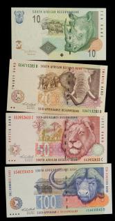 南非纸币四枚