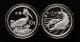 1988年珍稀動物第（1）組27克精製銀幣二枚一套