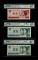 第四套/第四版人民幣1980年版1元、2元、1990年版2元各一枚，共三枚（含金龍王熒光版、綠鑽熒光版、綠幽靈熒光版各一枚）