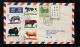 1981年貼J70傳郵一套北京首日航空寄法國封、加貼T63五枚、普18（3分）、銷5月9日北京戳
