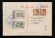 上海寄挪威軍郵明信片、貼特16（4-1、3）各一枚、普8（半分）雙連一件、銷紀念戳