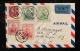 1947年上海航空寄美國封、貼民國票11枚、銷1月28日上海戳