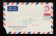 1968年北京航空寄意大利封、貼文4（52分）、銷1月16日北京戳