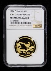 1994年中国近代名画飞禽-喜鹊1/2盎司十二边形精制金币
