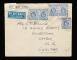1936年香港航空寄英國封、貼香港男王頭像十先五枚（部分雙連）、銷香港戳