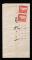 1949年安徽寄浙江紅框封、貼華東區郵運圖50元雙連一件、雙戳全
