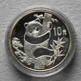 1987年熊猫币发行5周年1盎司精制银币