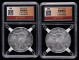 2009年、2010年美國鷹洋1盎司銀幣各一枚（源泰評級 99）
